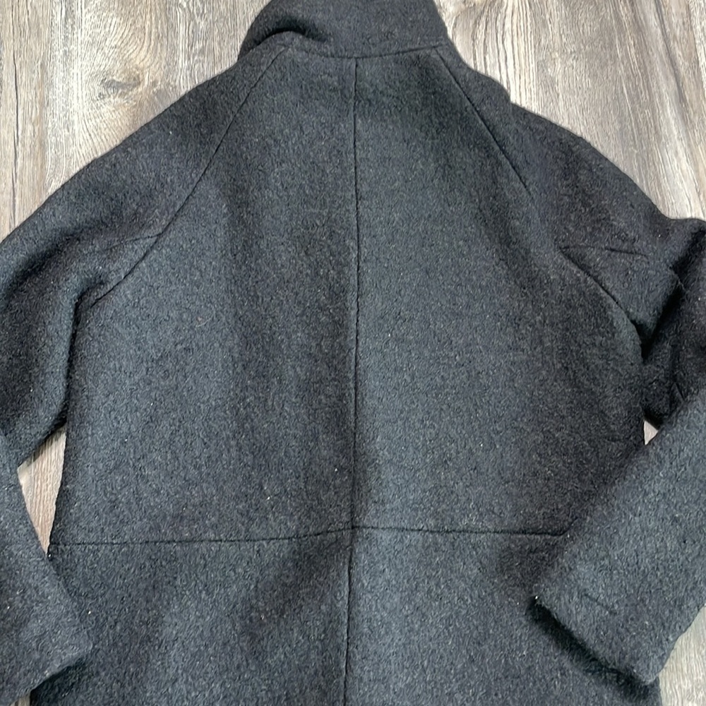 H&M Black Wool-Blend Pea Coat - Picture 10 of 11